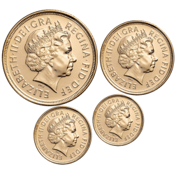 Pre-Owned 2008 UK Sovereign Proof Gold 4-Coin Set