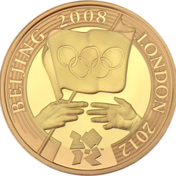 Pre-Owned 2008 UK Olympic Games Handover Ceremony £2 Proof Gold Coin