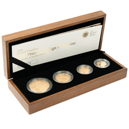 Pre-Owned 2008 UK Sovereign Proof Gold 4-Coin Collection