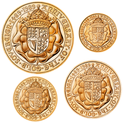 Pre-Owned 1989 UK 500th Anniversary Proof Sovereign Gold 4-Coin Set