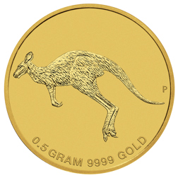 Pre-Owned Australian Mini 'Roo' 0.5g Gold Coin - Mixed Dates