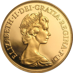 Pre-Owned 1983 UK Half Sovereign Proof Design Gold Coin