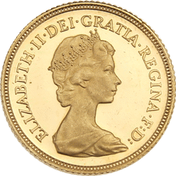 Pre-Owned 1984 UK Proof Design Half Sovereign Gold Coin