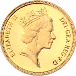 Pre-Owned 1986 UK Proof Design Half Sovereign Gold Coin