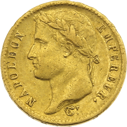Pre-Owned 1813 French Napoleon Wreath 20 Franc Gold Coin
