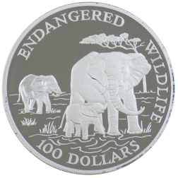 Pre-Owned 1991 Cook Islands $100 5oz Silver Proof Coin - VAT Free