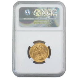 Pre-Owned 1915 UK George V Full Sovereign Gold Coin NGC Graded MS 64 - 2726110-004