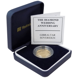 Pre-Owned 2007 Gibraltar Diamond Wedding Sovereign Gold Proof Coin