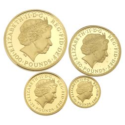 Pre-Owned 2004 Britannia Proof Gold Four-Coin Collection