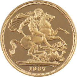 Pre-Owned 1997 UK Proof Full & Half Sovereign Gold Coin Set