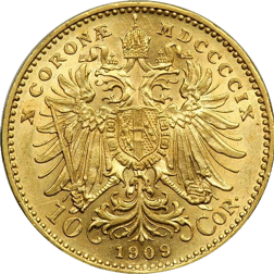 Pre-Owned 1909 Austrian 10 Corona Gold Coin