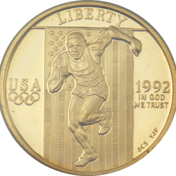 Pre-Owned 1992 USA Olympics $5 Gold Coin