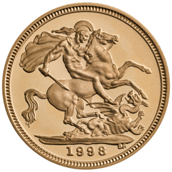 Pre-Owned 1998 UK Full Sovereign Proof Gold Coin