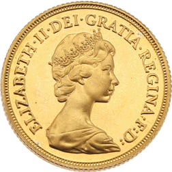 Pre-Owned UK 1980 Sovereign Proof Design Gold Coin