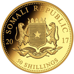 Pre-Owned Somalian Elephant 1/25oz Gold Coin - Mixed Dates