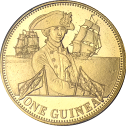 Pre-Owned 2008 Tristan Da Cunha Trafalgar Guinea Gold Coin