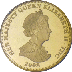 Pre-Owned 2008 Tristan Da Cunha Trafalgar Guinea Gold Coin