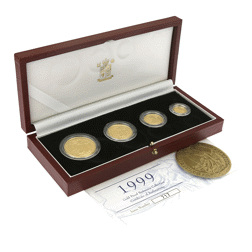 Pre-Owned 1999 UK Proof Britannia Gold 4-Coin Set
