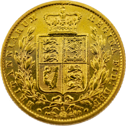 Pre-Owned 1871 Sydney Mint Victorian 'Shield' Full Sovereign Gold Coin