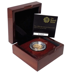 Pre-Owned 2014 UK Proof Half Sovereign Gold Coin