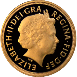 Pre-Owned 2015 UK Proof Half Sovereign Gold Coin