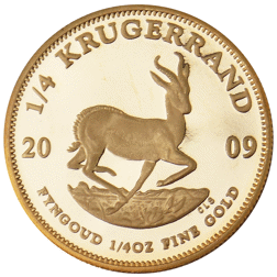 Pre-Owned 2009 South African Krugerrand 1/4oz Proof Design Gold Coin