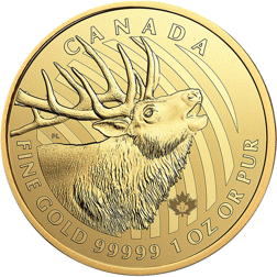 Pre-Owned 2017 Canadian Elk 1oz Gold Coin