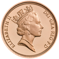 Pre-Owned 1996 UK Proof Design Half Sovereign Gold Coin