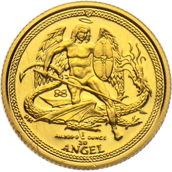 Pre-Owned Isle of Man Angel 1/20oz Gold Coin - Mixed Dates