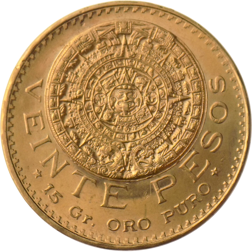 Pre-Owned 1959 Mexican 20 Peso Gold Coin