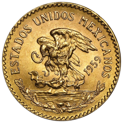 Pre-Owned 1959 Mexican 20 Peso Gold Coin