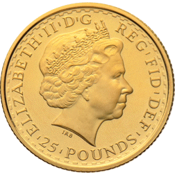 Pre-Owned 2002 UK Britannia 1/4oz Proof Gold Coin