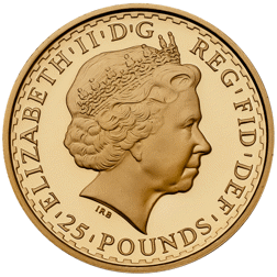Pre-Owned 2002 UK Britannia 1/4oz Proof Gold Coin