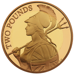 Pre-Owned 2015 UK Definitive Britannia £2 Proof Gold Coin