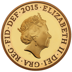 Pre-Owned 2015 UK Definitive Britannia £2 Proof Gold Coin