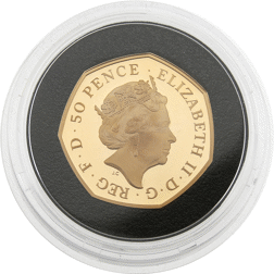 Pre-Owned 2016 Battle of Hastings 50p Proof Gold Coin