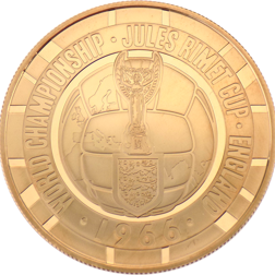 Pre-Owned 2016 UK 50th Anniversary 1966 World Cup Proof £5 Gold Coin