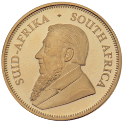 Pre-Owned 2017 South African Krugerrand Anniversary Edition 1/2oz Proof Design Gold Coin