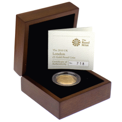 Pre-Owned 2010 UK Capital Cities London Proof £1 Gold Coin