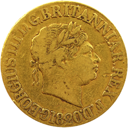 Pre-Owned 1820 London Mint George III Full Sovereign Gold Coin