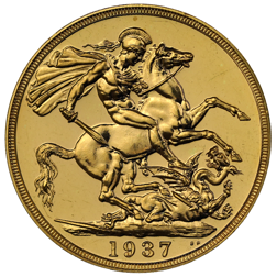 Pre-Owned 1937 George VI £2 Proof Double Sovereign Gold Coin