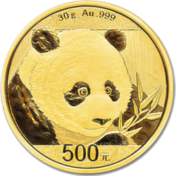 Pre-Owned 2018 Chinese Panda 30g Gold Coin