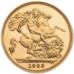 Pre-Owned 1996 UK Full Sovereign Proof Gold Coin