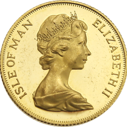 Pre-Owned 1973 Isle of Man Full Sovereign Proof Design Gold Coin
