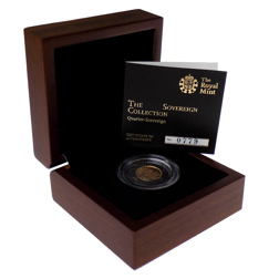 Pre-Owned 2017 UK Quarter Sovereign Proof Gold Coin