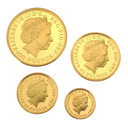 Pre-Owned 2010 UK Britannia Proof Gold 4-Coin Set