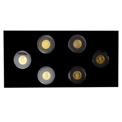 Pre-Owned 2004 The Royal Mint Miniature Gold Icons of The Ancient World Six Gold Coin Collection