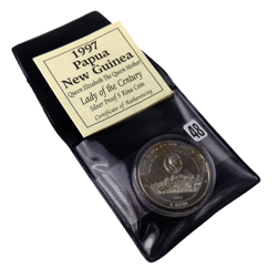 Pre-Owned 1997 Papua New Guinea Queen Mother 5 Kina Silver Proof Coin - VAT Free