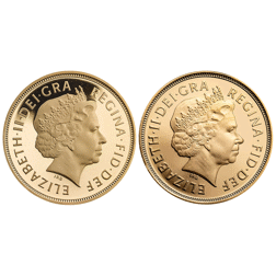 Pre-Owned 2005 and 2006 UK Half Sovereign Proof Gold 2-Coin Set