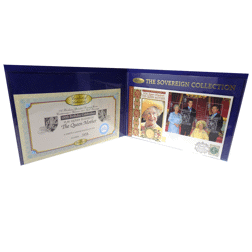 Pre-Owned 1900 UK Full Sovereign Gold Coin With Queen Mother 100th Birthday Presentation Card